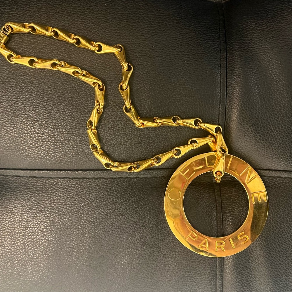 Authentic Vintage Celine Logo Necklace